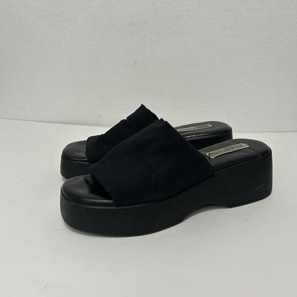 Vintage Steve Madden Sandals Womens 40 Slinky 30 Platform Slide Chunky 90s Y2K - Picture 1 of 7